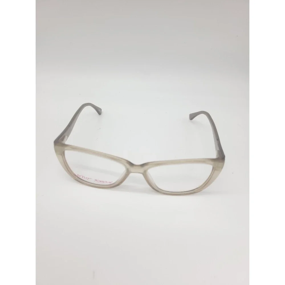BETSEY JOHNSON EYEGLASS FRAME GLAM GOLD GRAY PLASTIC 50/15/135 FLEX HINGE